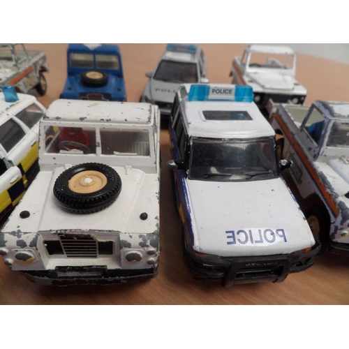 230a - A Collection of 11 Metal Toy Cars and 1 x Fire Engine and 1 x Ambulance