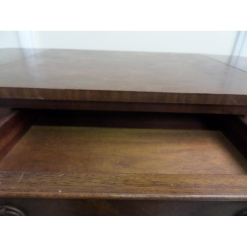 272 - Small Vintage Mahogany  Fold Out  Table on Casters with Drawers 50cmx76cmx38cm (Fully Extended)