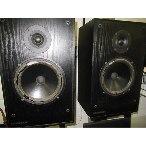 295 - A Pair of Heybrook 081494 Speakers and Stands ( as found)