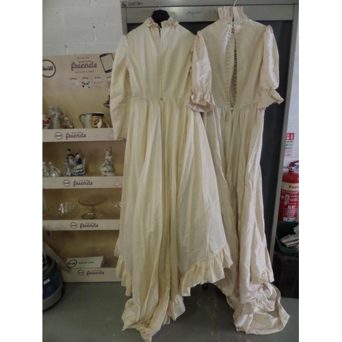 38A - 2 X Vintage Wedding Dresses