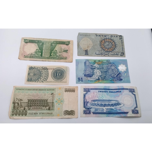 150H - Quantity of World Bank Notes. 1958 Israeli Lira, 1964 Indonesian Rupiah Etc