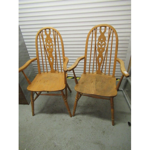 98C - 2 x James Lupton Fleur De Lis Dining Chairs