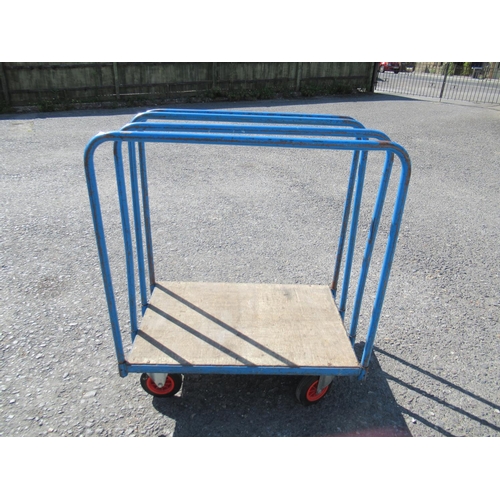 124 - Heavy Duty Porters Trolley with Adjustable Bars