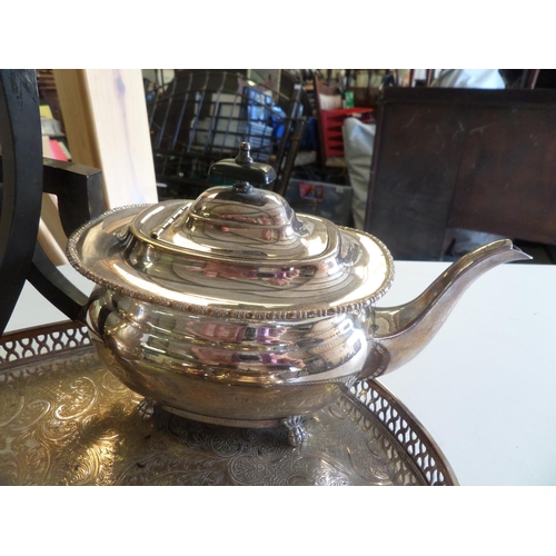 125 - A Silver Plated Tea Service and Tray