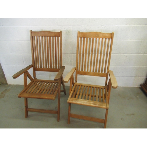 44 - A Pair of BillyOH Adjustable Wooden Chairs with Highbacks