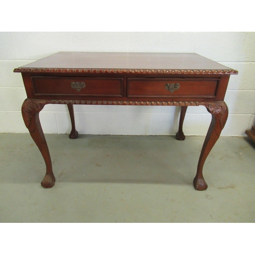 45 - Table with 2 x Drawers on Ball and Claw Feet