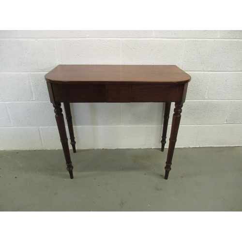 51 - Antique Mahogany Hall Table with Turned Legs 85 x 45 x 73