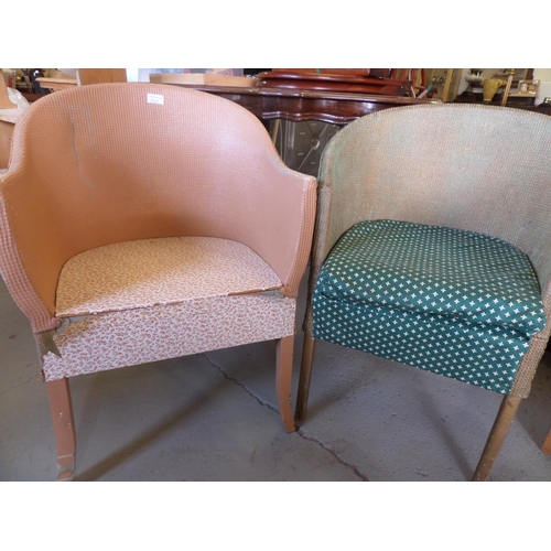 72 - 2 x Lloyd Loom Style Chairs