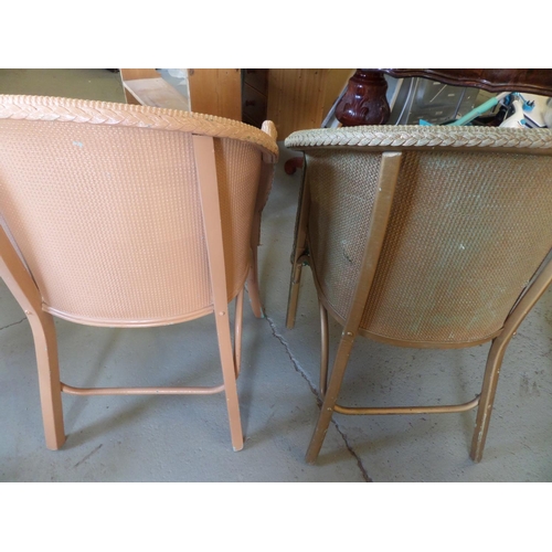 72 - 2 x Lloyd Loom Style Chairs