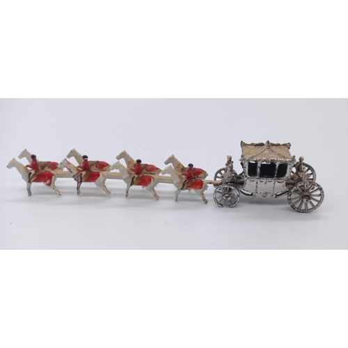 92 - Miniature Coronation Coach and Horses approx 12cm long