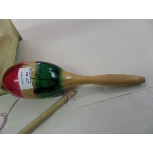 153 - Vintage Kite / Spinning Top and Maraca