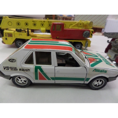 167 - Crane / Fire Engines + Fiat Rally Car