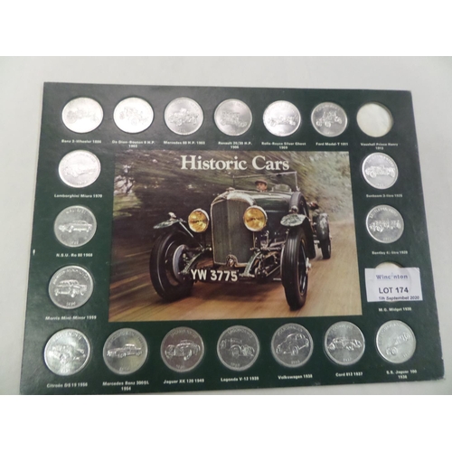 174 - Historic Car Coin Collection x 2 
(2 coins missing)