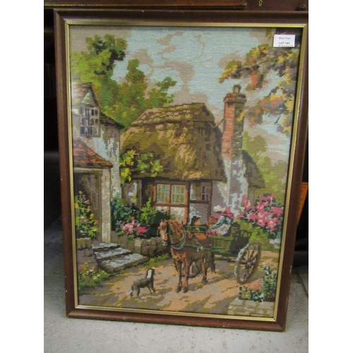 143 - Tapestry of a Cart and Cottage