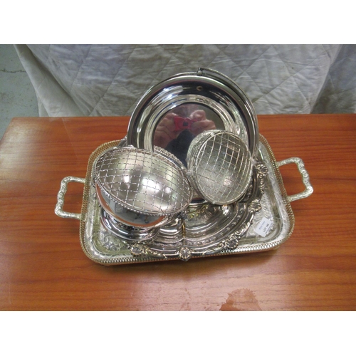 148 - Quantity of Silver Plate - White Metal Tray etc.