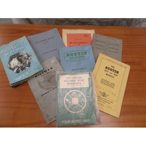 121 - A Quantity of Vintage Car Workshop Manuals - 
Auston A70/A90/A55,
Hillman Minx / MKVIII
Vanguard
Mor... 