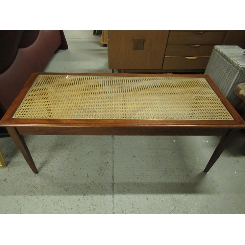 509 - A Cane and Glass Topped Coffee Table