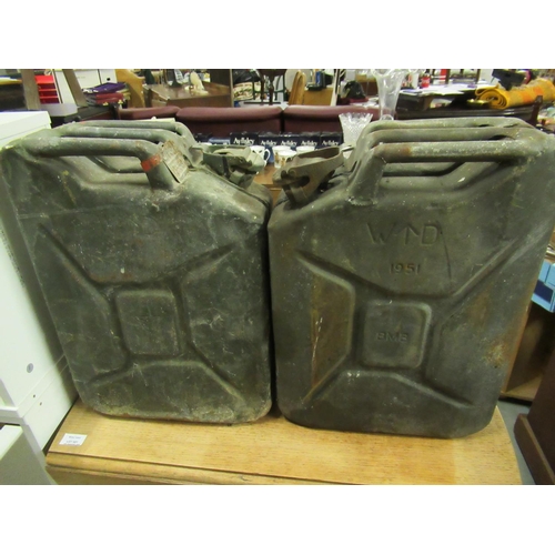 523 - 2 x Jerry Cans , One Stamped 1951