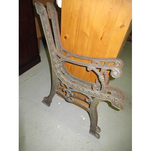 52b - A Set of Cast Iron Garden Bench Frame Ends