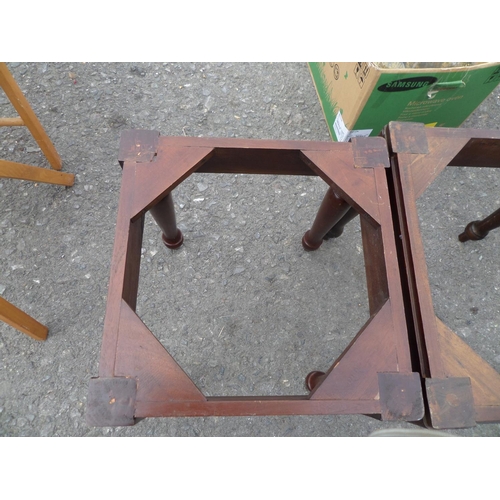 545 - 3 x Small Tables ( Various Sizes) Without Glass/Tops