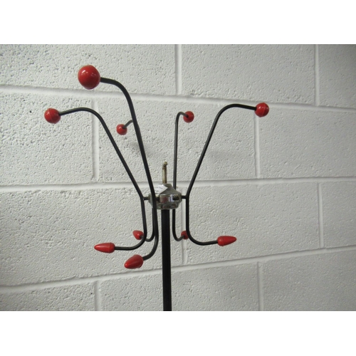 301 - Vintage Black and Red Umbrella/ Coat Stand