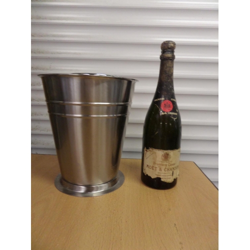 116 - Champagne Bucket, Cooler and a Bottle of Vintage Moet Chandon