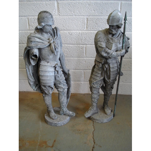 139 - 2 Metal Statues - some damage