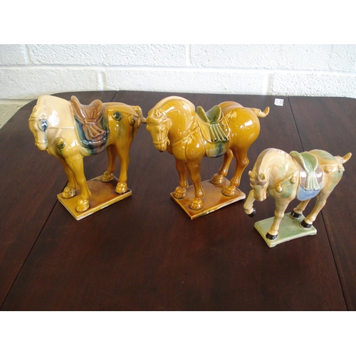 288 - 3 Ceramic Greek Style Horses