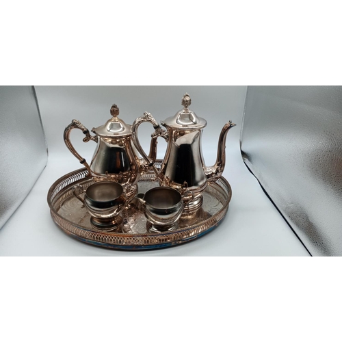 55A - A Silver Plated Coffee Service