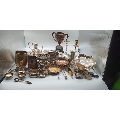 55B - An Assortment of Silver Plate