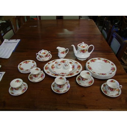 626 - Bone China , Rose Pattern,Tea Service and Part Dinner Service