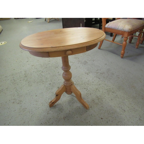 71 - Pine Occasional Table with Drawers on Tripod Legs