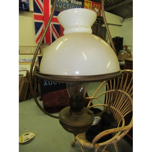 74 - A Victorian Hanging Brass Lamp