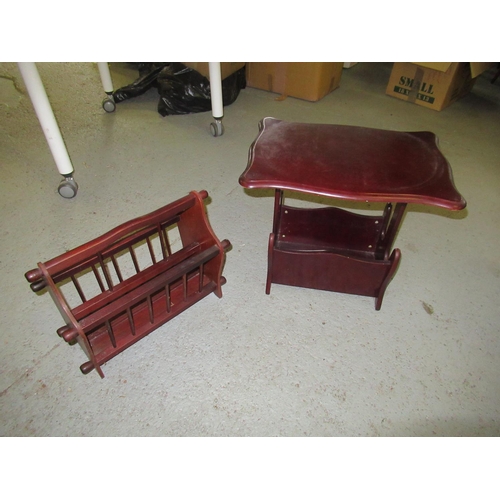 82 - 2 x Mahogany Coloured Magazines Racks