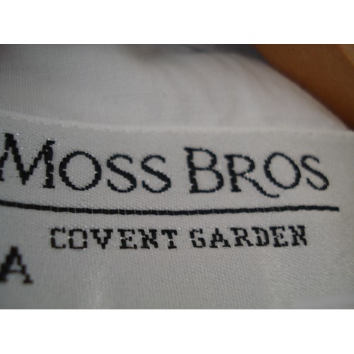 45 - A Moss Bros of Covent Gardens Dress Shirt, Trousers, Waistcoat and Coat with Tails