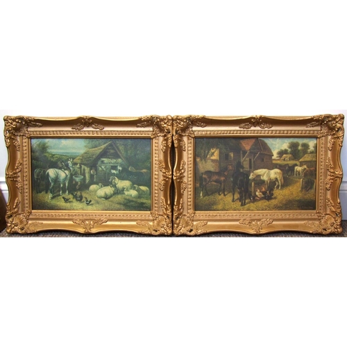 17 - 2 Prints of Frame Scenes With Horses, in Matching Gilt Frames. 43cm by 31cm