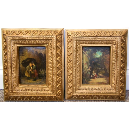 17b - 2 Prints Of Children in Matching Gilt Frames, Largest 33cm by 28cm