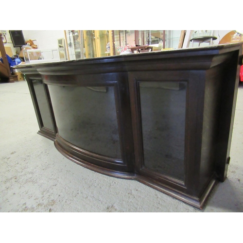 131 - A Glass Bow Fronted Cabinet - Display Top