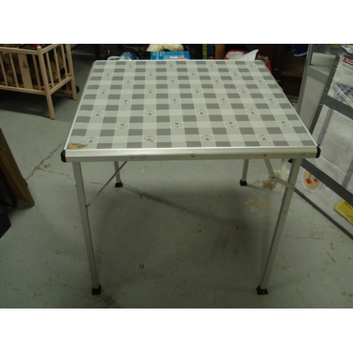 31 - Coleman Square Camping Table 80 x 80 x 70cm ( Slight Damage to Top)