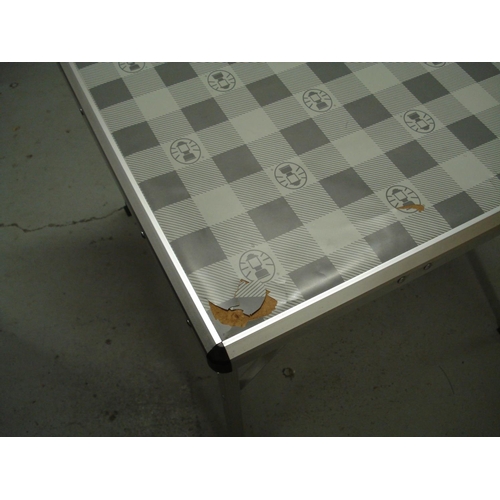 31 - Coleman Square Camping Table 80 x 80 x 70cm ( Slight Damage to Top)