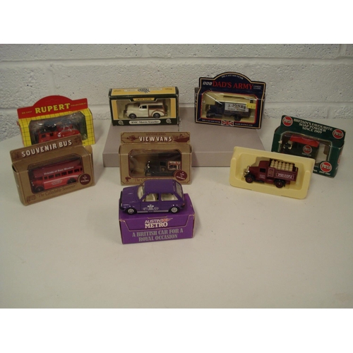 105 - 8 x Model Cars to include Dads Army, Rupert Bear, Persil Van , Purple Austin Metro and More