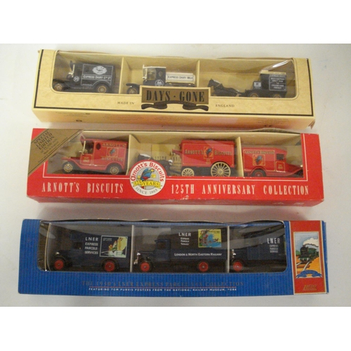 67 - Days Gone and Lledo Special Edition Model Van Sets - Arnotts Biscuits, LNER and Express Dairies