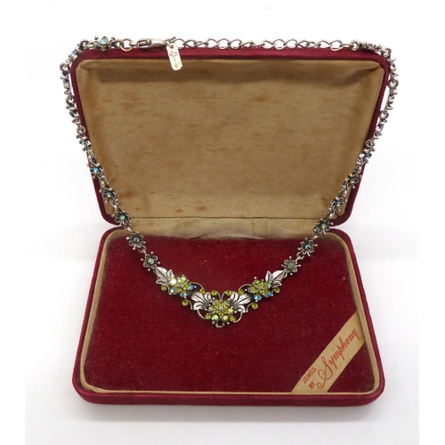 91 - Vintage Necklace, of Floral Design, in Red Box