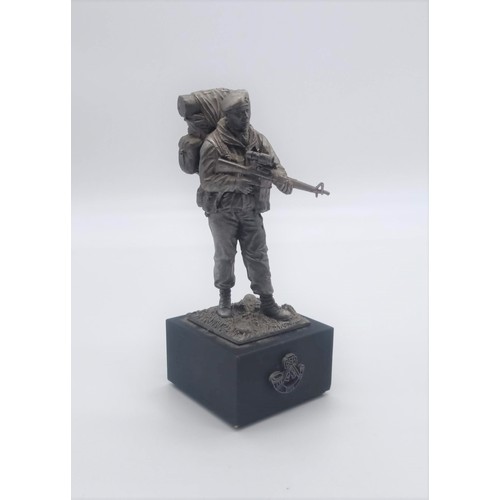 35a - Pewter British Army Figurine on Plinth