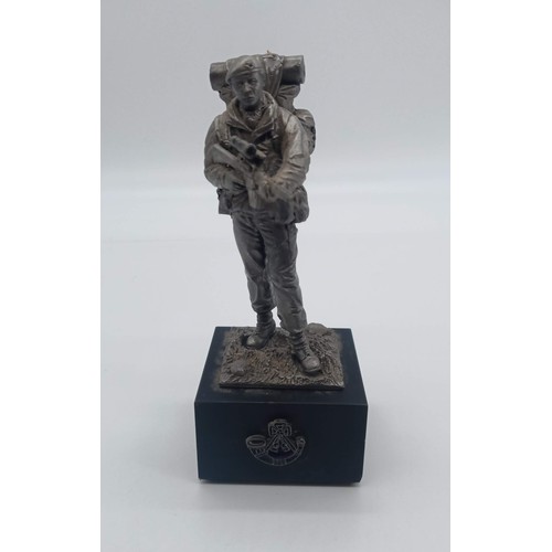 35a - Pewter British Army Figurine on Plinth