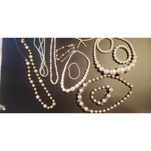 106 - A Large Quantity of Faux Pearl Jewellery