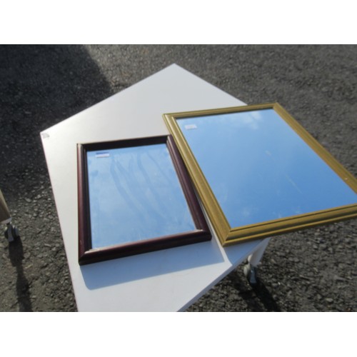 202 - 2 mirrors in wooden frames