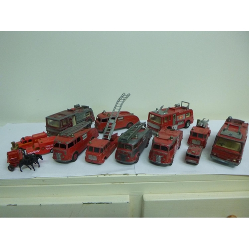 125 - A Box of Dinky, Matchbox and Other Fire Engines