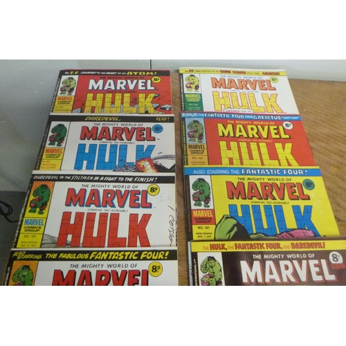 150 - Marvel Comics The Incredible Hulk 1975 x 14 Comics no. 156 to 169.