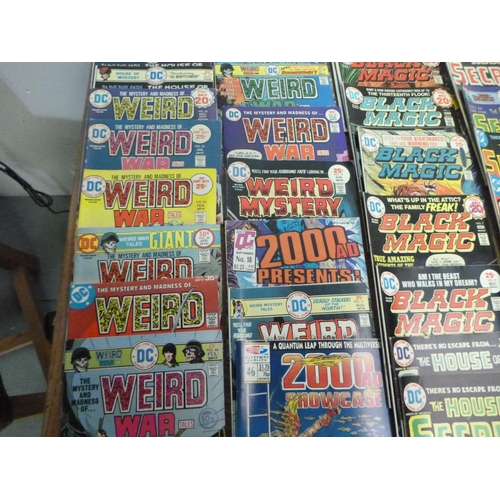 156 - 40 x Mixed Marvel Comics 1974 - 1978, Black Magic, 2000AD, Weird War. House of Secrets and More